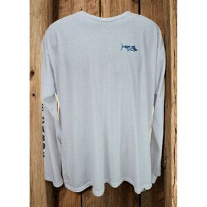 Corona Los Cabos‎ Mens Long Sleeve Blue Tshirt Large Marlin Graphic  White